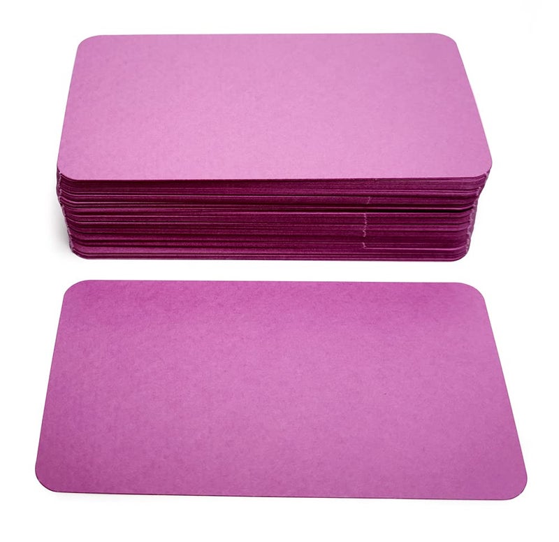 PPAPPAPPIYO 3.5x2 Blank color index cards (100) Paper - Blank (purple) - Image 2